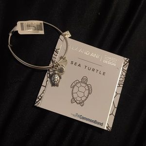 Alex and Ani sea turtle charm bracelet
